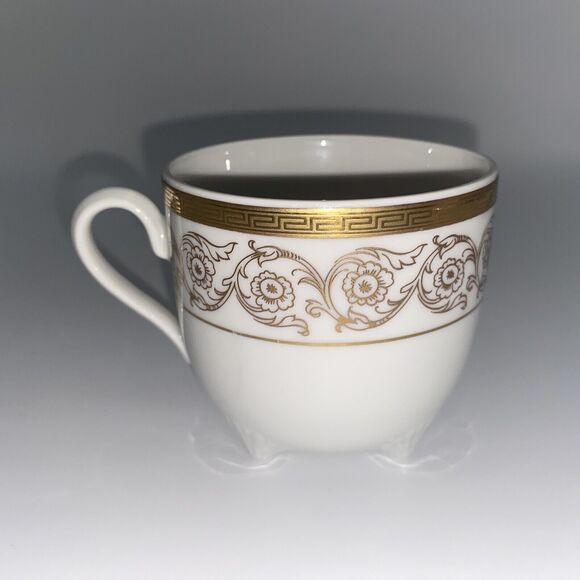 Schirnding Bavaria Gold Footed Tea Cup With Saucer and Luncheon Plate Set - Picture 8 of 14